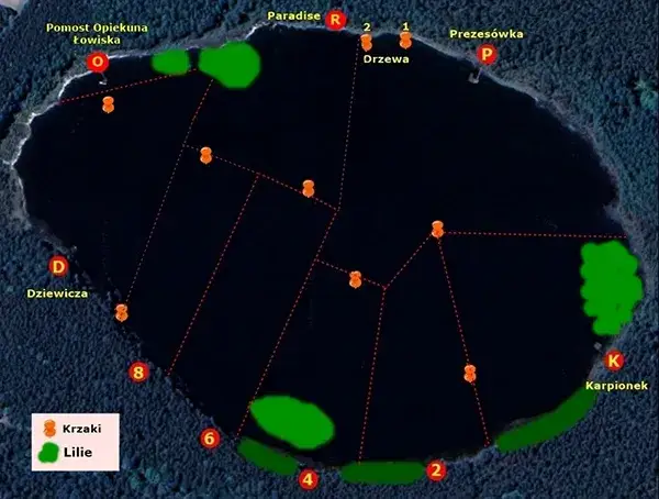 Mapa prywatnych łowisk województwo pomorskie