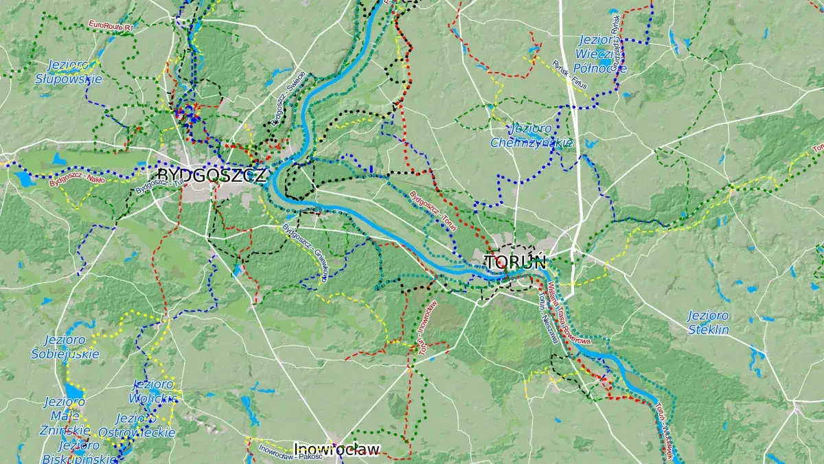 Mapa jezior Kujawsko-Pomorskie