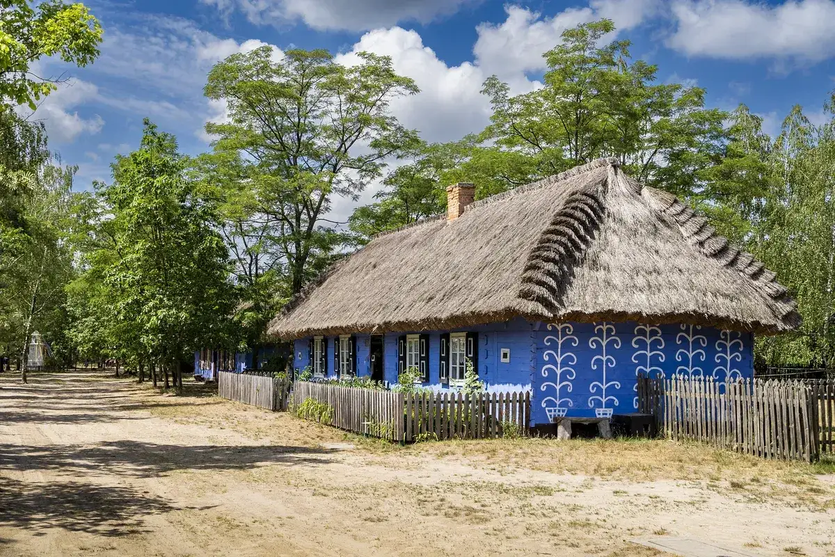 Łowicki Park Etnograficzny w Maurzycach ogólny widok