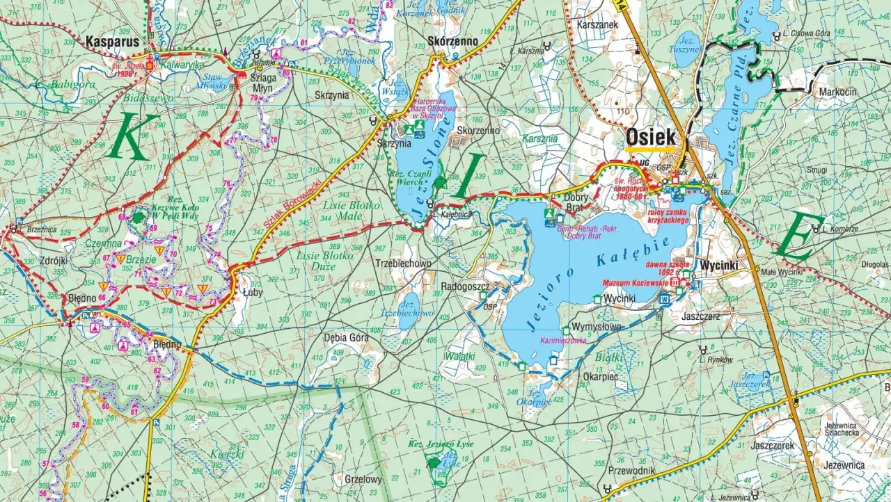 Jezioro Słone Bory Tucholskie mapa lokalizacja